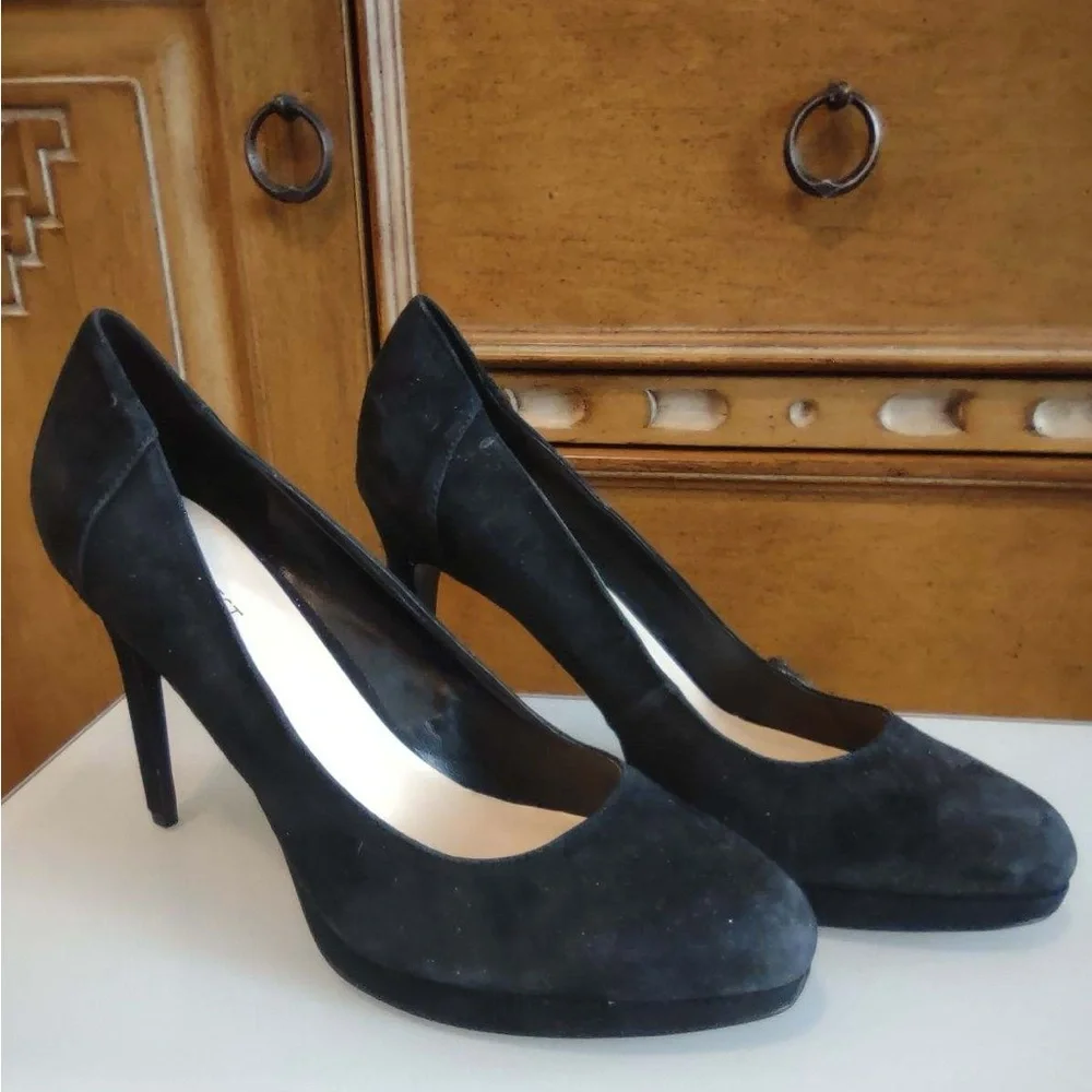 Rare Nine West High Heel Stilettos Platform Velvet Sz 9.5 NWOT so stylish comfy